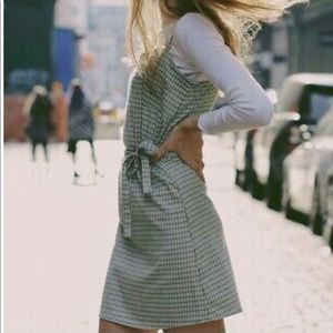 Green plaid dress